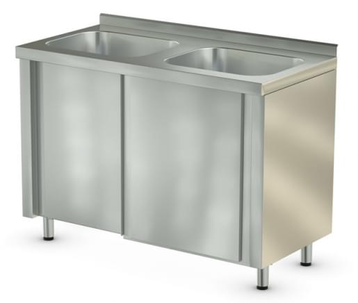 Стол-тумба с 2 мойками СТМ-2