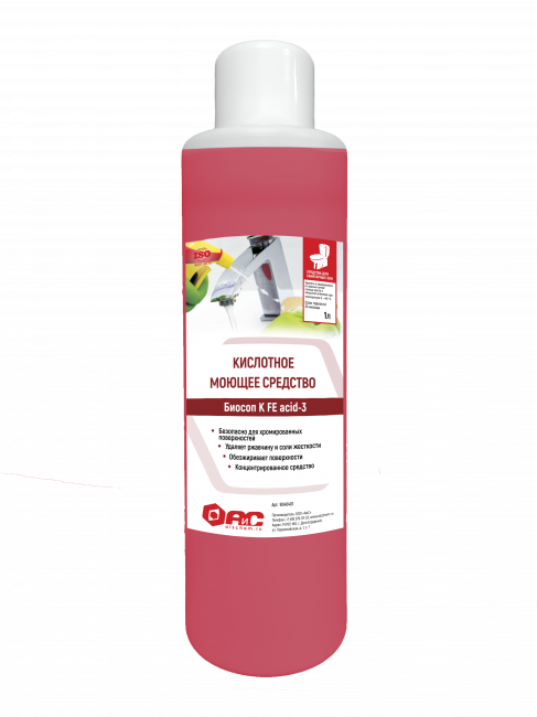 Средство для ежедневной уборки сан.узлов Биосоп Acid 3 (концентрат) 1л