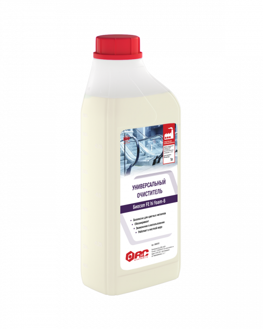 Щелочное средство безопасное для цветных металлов Биосоп Hifoam6 (1 л)